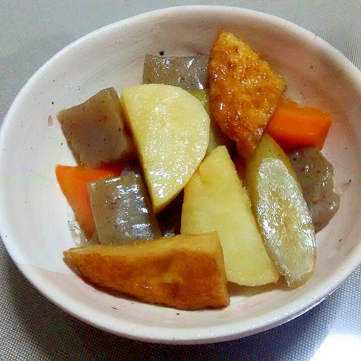 山芋と根菜とさつま揚げの中華煮＋＋